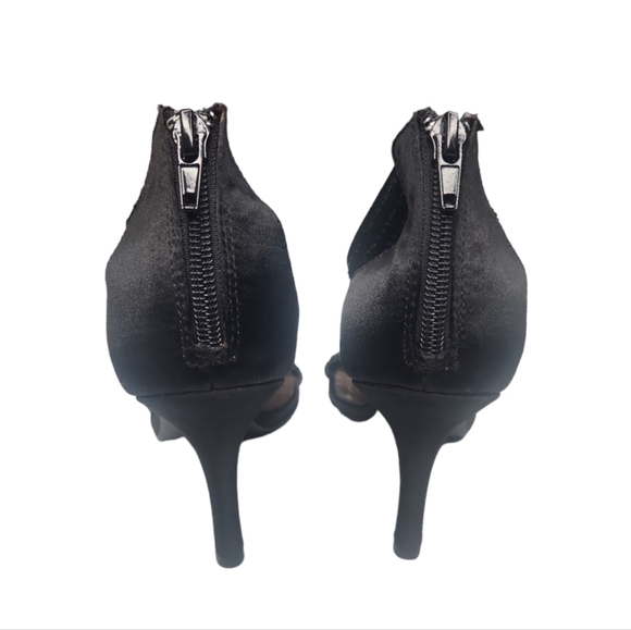 MODA Rhinestone Peep Toe Heels Size 8 - Picture 4 of 9